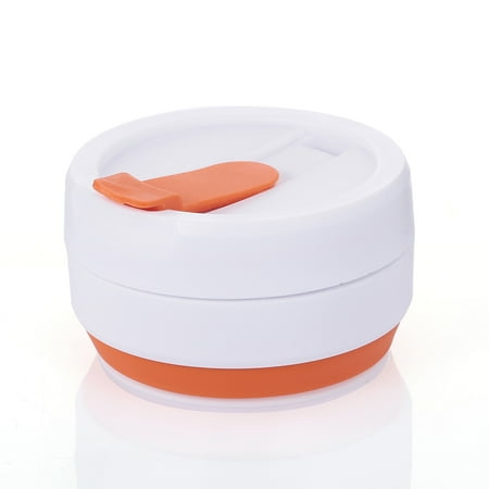 BPA Free 9.5 x 8.5 cm SENDILI Collapsible Cup Red 260 ml Silicone Foldable Drinking Camping Cup Mug